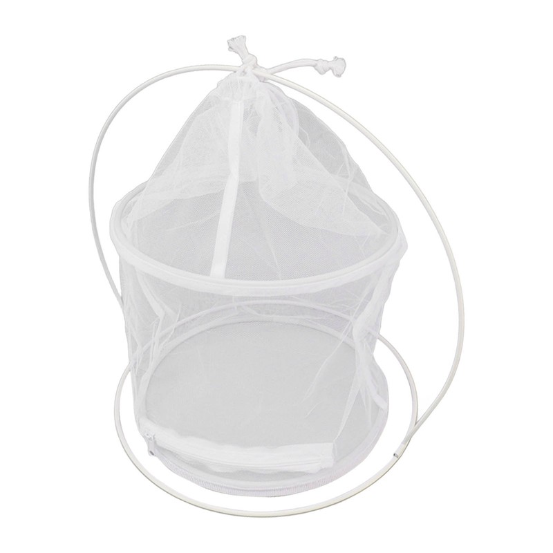 Cylindrical Iron Frame Hanging Cage Butterfly Habitat Cage Ornamental Outdoor
