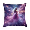 Beautiful Enchanted Fairy Sparkling With Magical Purple Mist Throw Pillow
