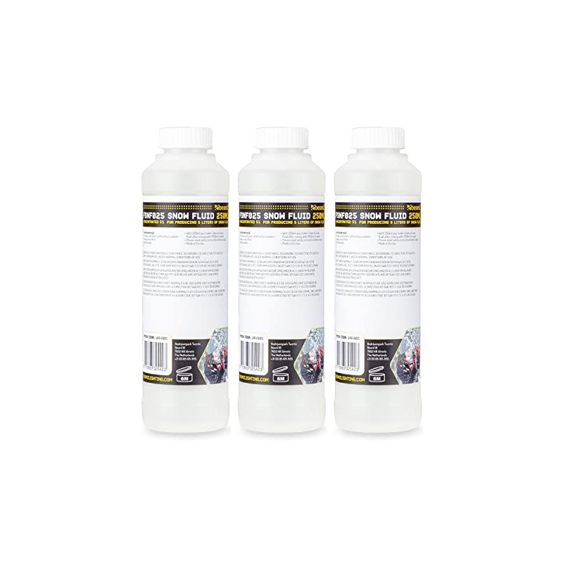 beamz 3x Snow Fluid Concentrated Makes 15L Bottle Christmas Party