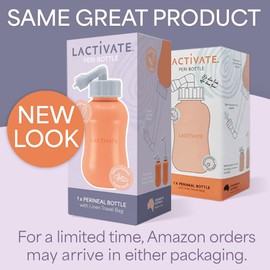 Lactivate Peri Bottle for Postpartum Care - Portable Bidet Sprayer with Retractable Angled Neck & Elegant Linen Travel Bag – Ideal for Post-Childbirth Recovery and Hospital Bag Maternity Essentials