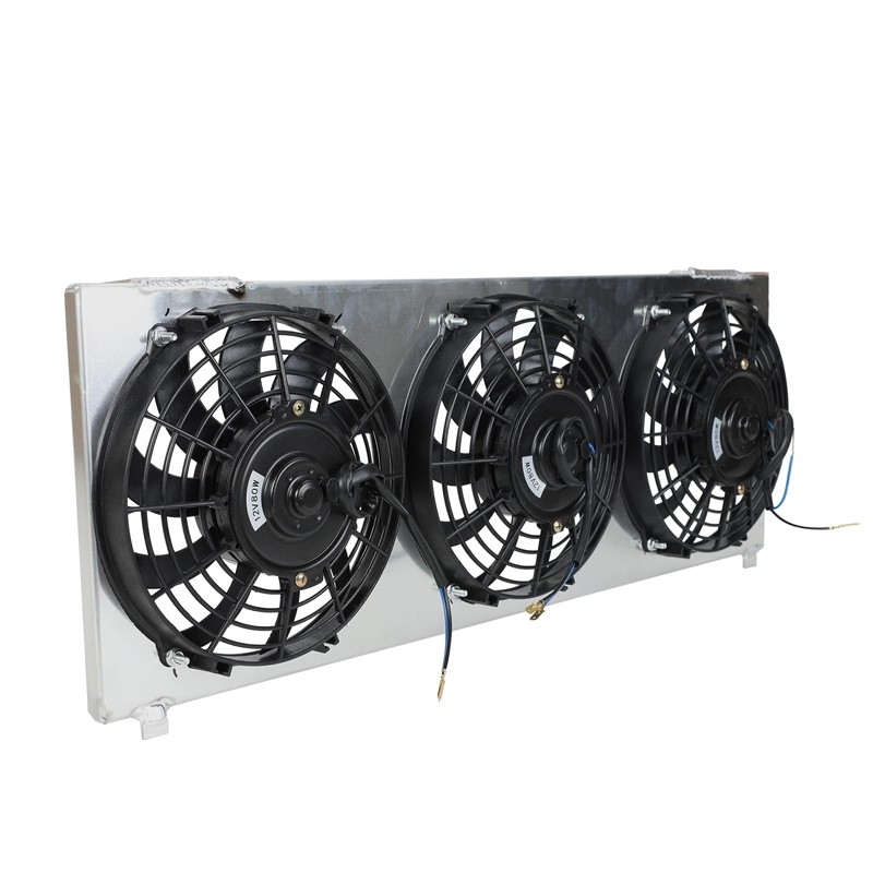 Smileracing Aluminum Shroud+9" Fan+Thermostat Relay Kit Compatible with Radiator 1991-2001