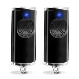 2 x replacement hand-held transmitters for Hörmann hse4-868-bs, garage door opener 868.3 MHz, 4 channels, compatible with hse4-868-bs, hse2-868-bs (black)