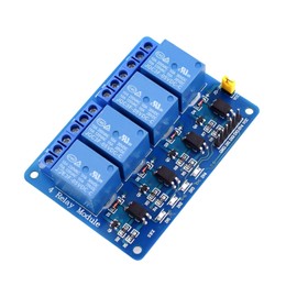 4 Channel DC 5V Relay Module Relay Module with Optocoupler Low Level Trigger Board for Arduino UNO R3, 1280 DSP ARM PIC AVR STM32, High Performance Module. Ideal for DIY Projects and Automation,