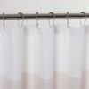 Dainty Home Ombre Waffle Weave Shower Curtain (Blush with 12