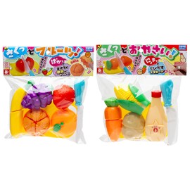 Onda Play Toy Pretend Play Crunchy Fruit & Crunchy Vegetable Set Fruit Vegetable Cutting Kitchen Set Role Play Shopping Play Educational Toy