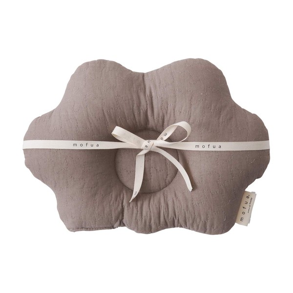 Niceday 36269836 mofua IBUL Baby Pillow, Light Brown, Cloud, 100% Cotton, Cloud Pattern, Quilted, Washable, Low Formaldehyde