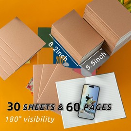 CRUKASE 100 PCS A5 Lined Notebooks Bulk, 8.3"x5.5" Kraft Paper Journals for Office Use Smooth Writing Pages with Reduced Ink Bleed-Through Professional Design for Business Notes Meeting Documents