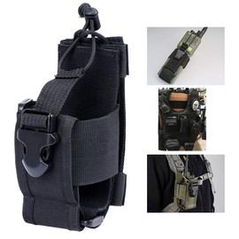 KEESIN Adjustable Two Way Radio Holster Pouch Holder Nylon Duty Storage Case Bag for Walkie Talkie (2 Pack)