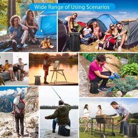 Imikoko Collapsible Stool, Max Load Capacity 440.7 lbs (200 kg), Anti-Slip Design, Suitable for Outdoor Picnic, Camping, Fishing, Travel