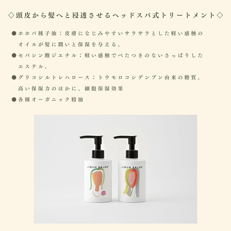 JIBUN SALON シャンプー200ml／トリートメント200ml (セット有り)【髪と頭皮のダメージケア・潤いとツヤをサポート】天然成分配合・シトラスの香り (シャンプー＆トリートメント)