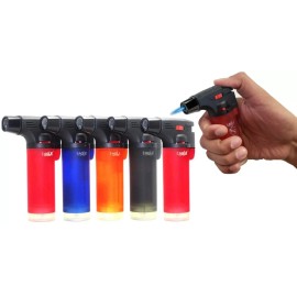 5 Pack Eagle Butane Torch Lighter Gun Windproof Adjustable Jet Flame Refillable