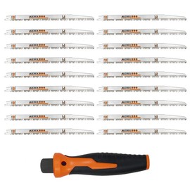 ALEXEX Wood Pruning Reciprocating Saw Blade 12 Inch 5TPI Sawzall Blades for Trees Chrome Vanadium Steel Pruning Blade for Reciprocating Saw, Reciprocating Blade with Handle for Wood Cutting 18 Pack