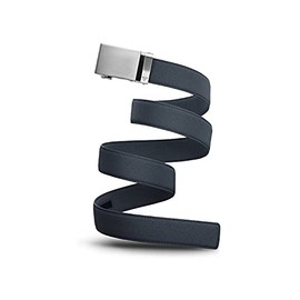 Mission Belt Men's Ratchet Belt - 40mm Steel Buckle/Midnight Blue Canvas Strap, Extra Large (Up to 42")