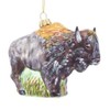 Kurt Adler Noble Gems Glass Buffalo Ornament, 3.5-Inch
