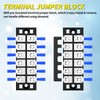 Joinfworld 35A Terminal Block 6 Position Screw Terminal Strip Dual