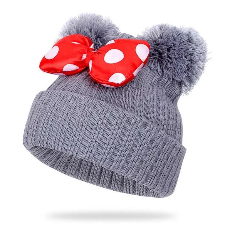 KH Gorro Para Bebe 2 Pompon Niño Niña Dama Minnie