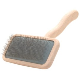 Chris Christensen Mark III Slicker Brush, Groom Like a Professional, Stainless Steel Pins, Lightweight Beech Wood Body, Ground and Polished Tips, Medium