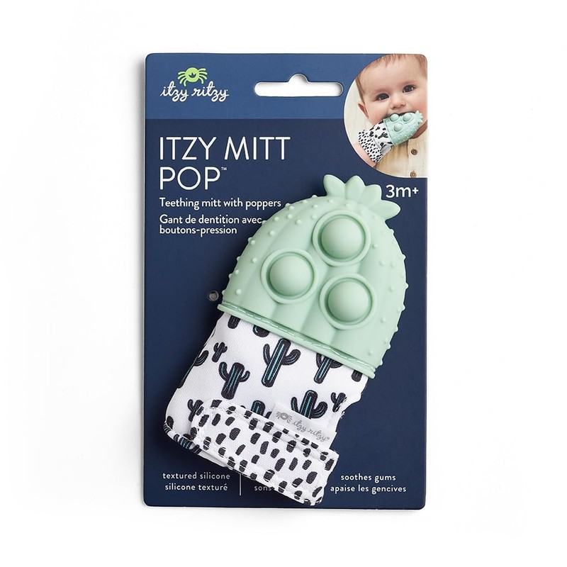 Itzy Ritzy Popper Teether Mitt (Cactus)