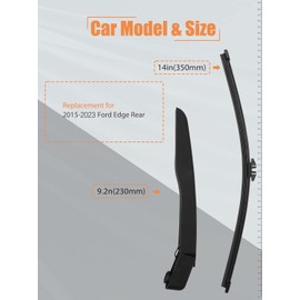 Replacement for Ford Edge Rear Wiper Arm Blade Kit 2015-2023 - MIKKUPPA Back Windshield Wiper Assembly Replacement - All Season Natural Rubber Cleaning Window