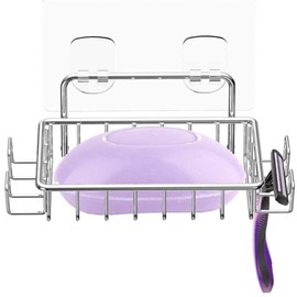 Xiaozuoyue Jabonera para Pared de Baño, Soporte para Jabón Sin taladrar, Jabonera Autoadhesiva de Acero Inoxidable, Soporte para Jabón montado en la Pared