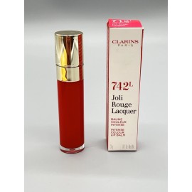 Clarins Joli Rouge Lacquer Intense Colour Lip Balm - Shade 742L - 0.1oz