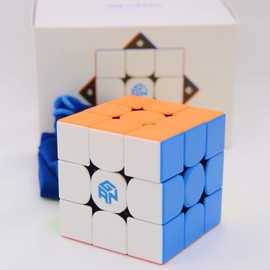 Bucubke GAN 356 M Lite 3x3 Stickerless Magnetic Speed Magic Cube GAN 356M Lite 3x3x3 Competition Puzzle Cube Built-in Magnet Toy (Lite, No GES)