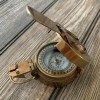 Vintage Solid Brass WWII Military Pocket Compass Gift