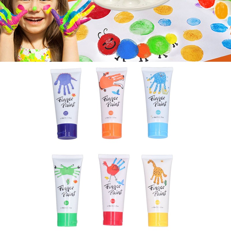 6pcs Finger Paint Safe Washable Eco Friendly Enlightenment Toy Finger