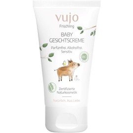 vujo Frischling | Bio Baby Gesichtscreme | Ohne Alkohol | Ohne Duftstoffe | Zertifizierte Naturkosmetik | 50 ml