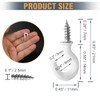 Jamiikury 50 White Cup Hooks, 1/2 Inch Metal Screw-in Mini