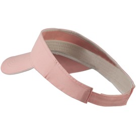 Brushed Cotton Sandwich Visor - Pink White OSFM