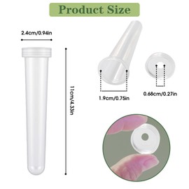 QHSXMQ Pack of 36 test tubes for flowers, transparent orchid tubes, flower tubes with lid, 11 cm x 2.4 cm, flower tubes plastic for freshness, water tubes for flower arrangements