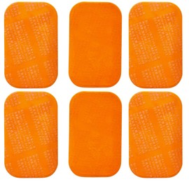 ems Gel Sheet, High Conductivity Gel Sheet, EMS Abdominal Belt Replacement Pad, Hypoallergenic, Set of 6 (1.5 x 2.5 inches (38 x 64 mm))