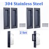 Dontay Sliding Pocket Door Handles, 304 Stainless Steel Non Locking