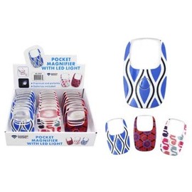 Diamond Visions 08-2567 Pocket Magnifier with LED Light (1 Magnifier) in Assorted Designs