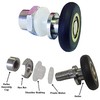 Shower Door Ball Bearing Top Roller Assembly for Framed and