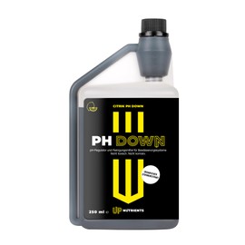 UP NUTRIENTS pH Reducer 250ml PH Down Citrus Extract for Plants and Crops, pH Minorator with Dispenser, 100% Natural, Non Caustic, Non-Toxic, Suitable for Organic Farming