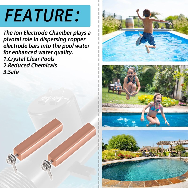 XYgdhqpt Swimming Pool Copper Electrodes Compatible with Perma Salt Chamber,Replacement