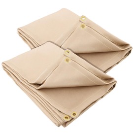 2 Pack Welding Blanket Fireproof 4x6 ft Heavy Duty Fiberglass Fireproof Blanket, 1022°F Heat Resistant Fabric Thickened Weld Cover with Grommets, Fireproof Insulation Blanket for Smoker Camping Grill