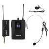 Vonyx WM55B Wireless Microphone Set, Headset Microphone and Lavalier Microphone