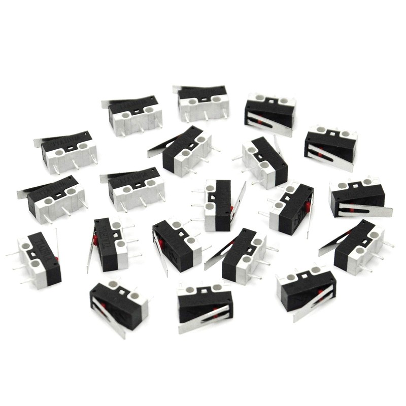 Gikfun 20PCS AC 1A 125V 3Pin Limit Micro Switch Long
