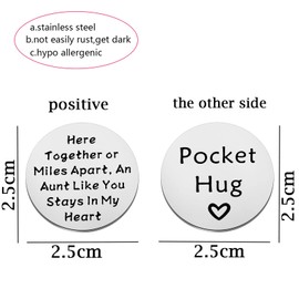 TGBJE Going Away Token Gift Aunt and Niece Nephew Long Distance Hug Token Gifts Moving Away Coin Gift Isolation Token Gift (C-aunt token)