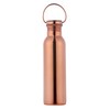 Pure Copper Water Bottle with Handle, 600 Ml, UNLINED, UNCOATED