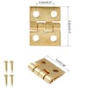 Bivethoi 50 Pcs Super Mini Metal Hinges Retro Brass Cabinet