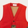 Filson Jacquard Wool Vest 20263414 MADE IN USA Red Khaki