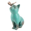 Cat with Ornament, Resin Cat Statue, Retro Style, Mottled Texture,