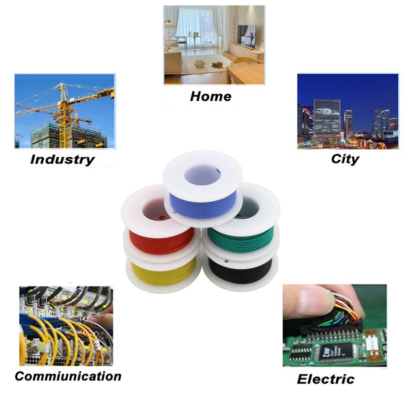 Striveday 24 AWG Silicone Wire Kit (6 Colors, 26.2ft Each)