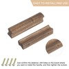 sourcing map 6Pcs Wood Drawer Pulls Handles with Screws Set
