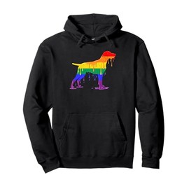 German Shorthaired Pointer Lesbian Gay Pride Womens Mens Pullover Hoodie