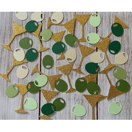 Gold Martini Confetti Table decorations Birthday Bachelorette Party Tini Bit Older Birthday party Confetti -100 pieces